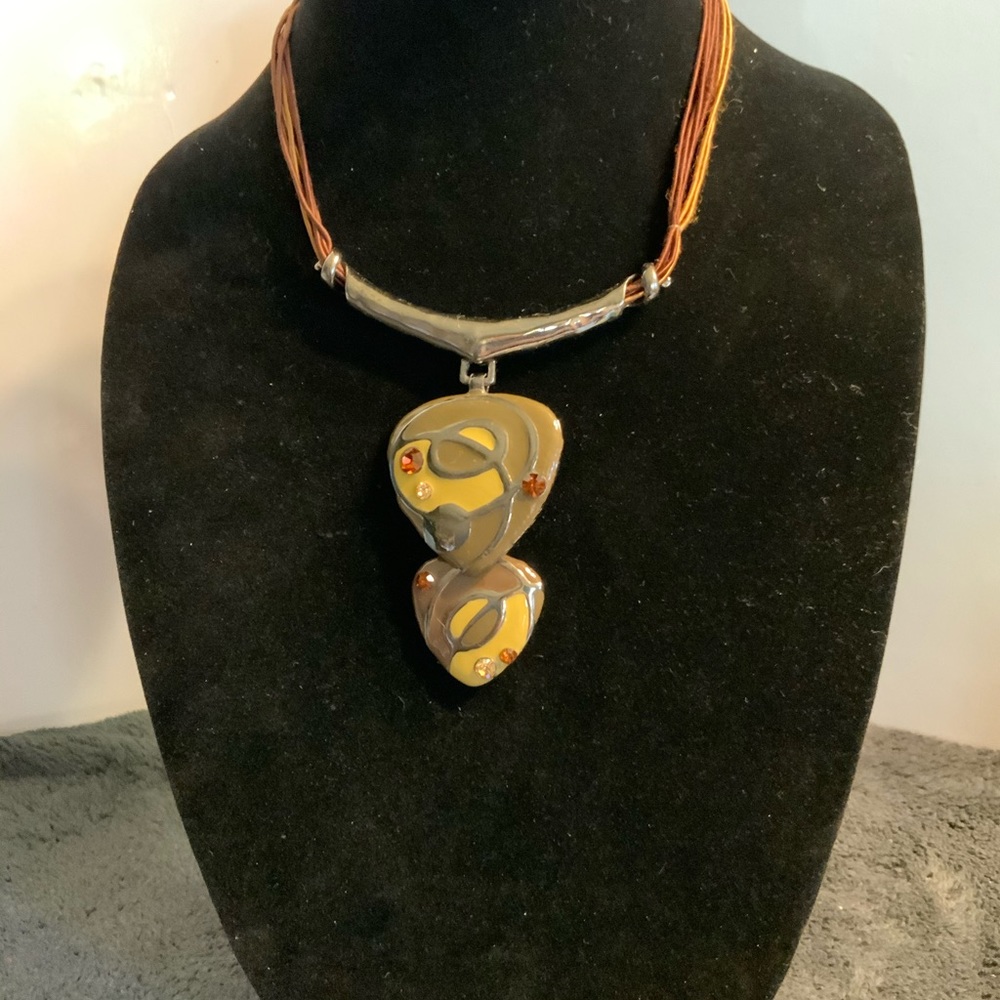 Double Triangular Bend Necklace - image 2